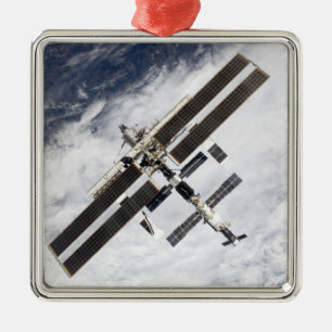 Internationale Weltraumstation 20 Silbernes Ornament