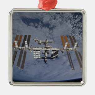 Internationale Weltraumstation 5 Silbernes Ornament