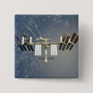 Internationale Weltraumstation backdropped Button