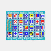 Internationale Zeichen-Code-Flaggen Fleecedecke (Vorderseite (Horizontal))