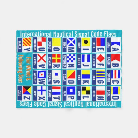 Internationale Zeichen-Code-Flaggen Fleecedecke (Vorderseite (Horizontal))