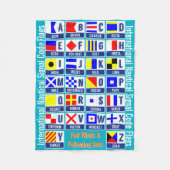 Internationale Zeichen-Code-Flaggen Fleecedecke (Vorderseite)