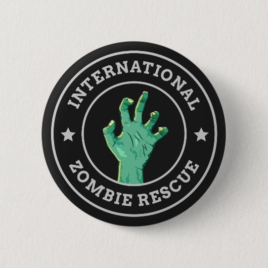 Internationale Zombie-Rettung Button (Vorderseite)