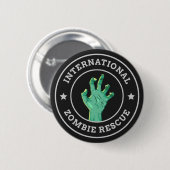 Internationale Zombie-Rettung Button (Vorne & Hinten)