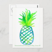 Internationaler Ananas-Tag 27. Juni Postkarte (Vorne/Hinten)