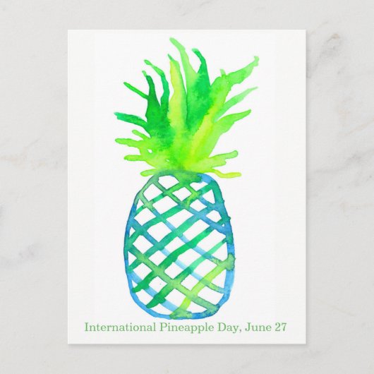 Internationaler Ananas-Tag 27. Juni Postkarte (Vorderseite)