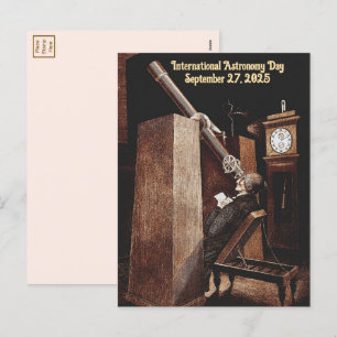 Internationaler Astronomietag Feiertagspostkarte