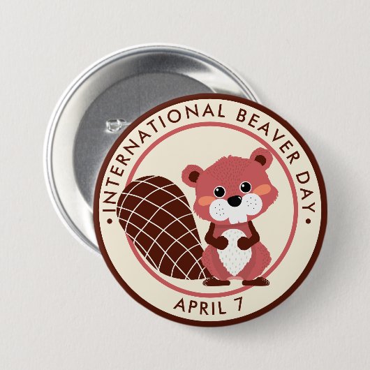 Internationaler Bibertag Button (Vorne & Hinten)