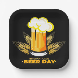 Internationaler Bier-Tag Pappteller