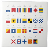 Internationaler Code des Signal-Alphabetes Fliese (Vorderseite)