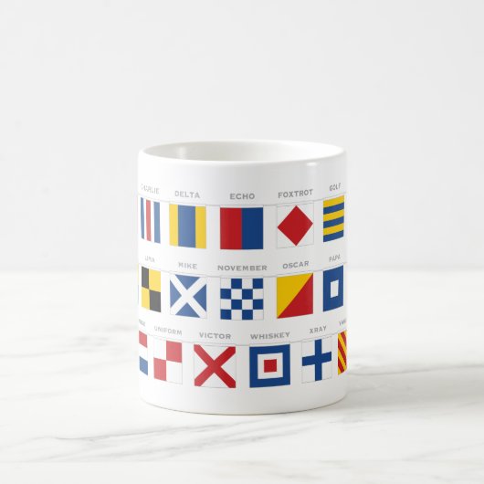 Internationaler Code des Signal-Alphabetes Kaffeetasse (Mittel)