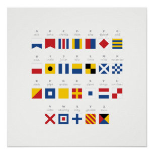 Internationaler Code des Signal-Alphabetes Poster
