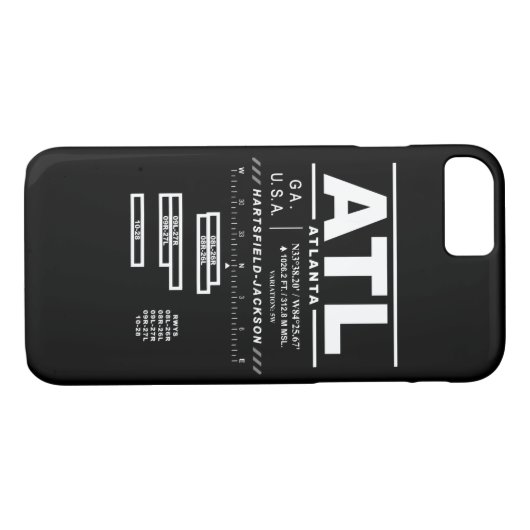 Internationaler Flughafen ATL Atlantas iPhone Fall Case-Mate iPhone Hülle (Rückseite (Horizontal))