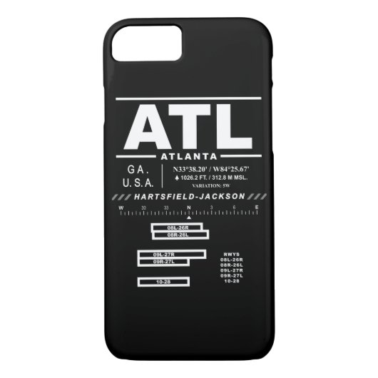 Internationaler Flughafen ATL Atlantas iPhone Fall Case-Mate iPhone Hülle (Rückseite)