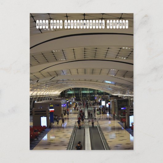 Internationaler Flughafen Hongkong Postkarte (Vorderseite)