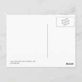 Internationaler Flughafen Logan Postkarte (Rückseite)