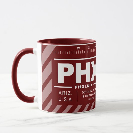 Internationaler Flughafen Phoenix Sky Harbour Tasse (Links)