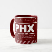 Internationaler Flughafen Phoenix Sky Harbour Tasse (Vorderseite Links)