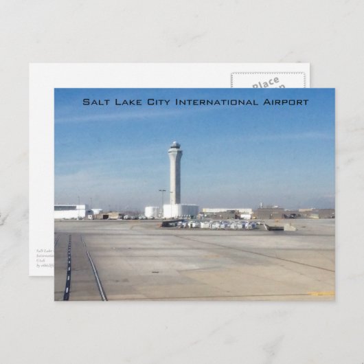Internationaler Flughafen Salt Lake City Postkarte (Vorne/Hinten)