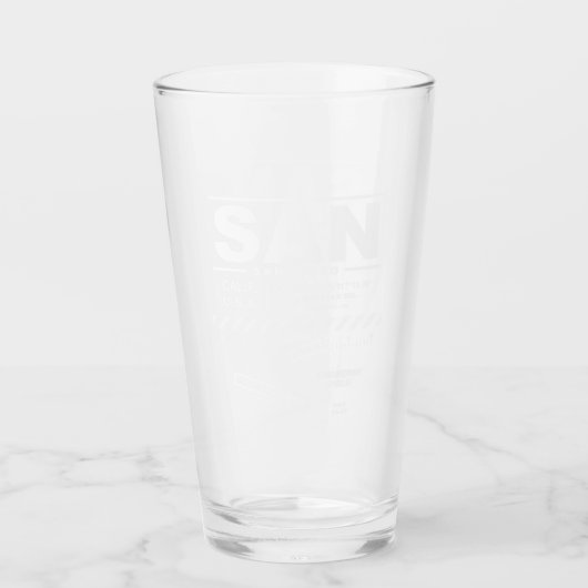 Internationaler Flughafen San Diego SAN Glas (Vorderseite)