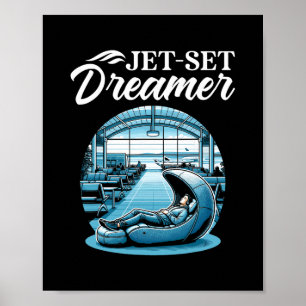 Internationaler Flughafen-Schlaf-Pod Welt Reisende Poster