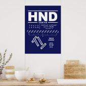 Internationaler Flughafen Tokyo Haneda HND Poster (Küche)