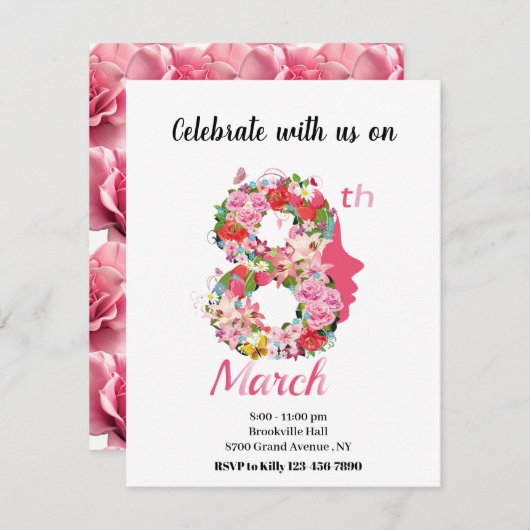 Internationaler Frauentag 08 2025 Einladung (Vorne/Hinten)