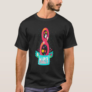 Internationaler Frauentag 2022 - Niedlicher Blumen T-Shirt
