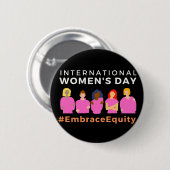 Internationaler Frauentag 2023 für Gerechtigkeit Button (Vorne & Hinten)