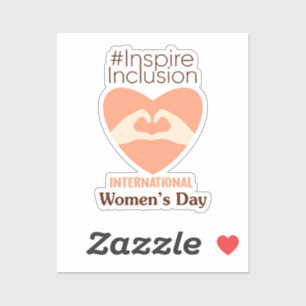 Internationaler Frauentag 2024 Inspirier der Integ Aufkleber