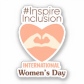 Internationaler Frauentag 2024 Inspirier der Integ Aufkleber (Vorderseite)