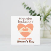 Internationaler Frauentag 2024 Inspirier der Integ Einladung (Stehend Vorderseite)