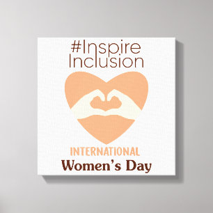 Internationaler Frauentag 2024 Inspirier der Integ Leinwanddruck
