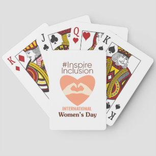 Internationaler Frauentag 2024 Inspirier der Integ Spielkarten