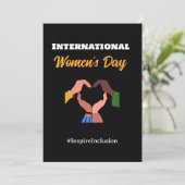 Internationaler Frauentag 2025: Einbeziehung der F Einladung (Stehend Vorderseite)