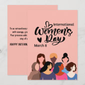 Internationaler Frauentag 2025 Feiertagskarte (Vorne/Hinten)
