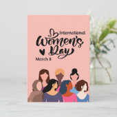 Internationaler Frauentag 2025 Feiertagskarte (Stehend Vorderseite)