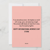 Internationaler Frauentag 2025 Feiertagskarte (Rückseite)