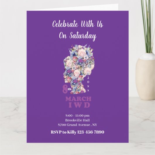 Internationaler Frauentag 2025: Femininit feiern Karte (Vorderseite)