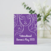 Internationaler Frauentag 2025 Postkarte (Stehend Vorderseite)