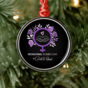 Internationaler Frauentag 2026 8. März Ornament Aus Metall