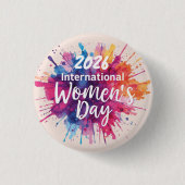 Internationaler Frauentag 2026 Button (Vorderseite)