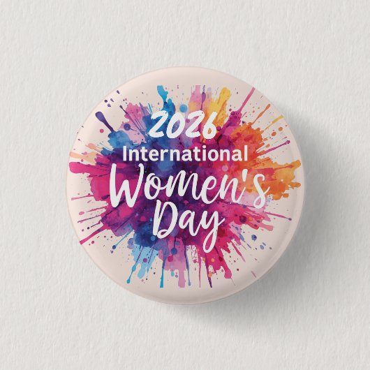 Internationaler Frauentag 2026 Button (Vorderseite)