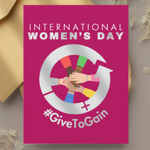 Internationaler Frauentag 2026 Give To Gain Postkarte