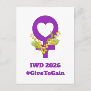 Internationaler Frauentag 2026 IWD Give To Gain Postkarte