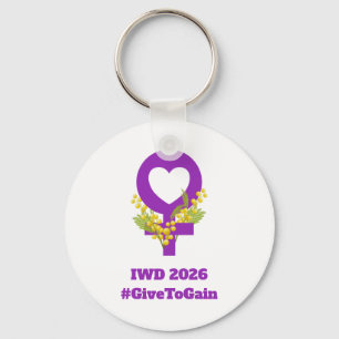Internationaler Frauentag 2026 IWD Give To Gain Schlüsselanhänger