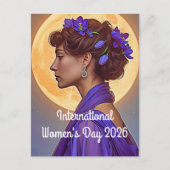 Internationaler Frauentag 2026 Postkarte (Vorderseite)