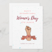 Internationaler Frauentag 20 Einladung (Vorne/Hinten)