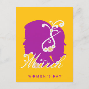 Internationaler Frauentag 8. März 2025 Postkarte