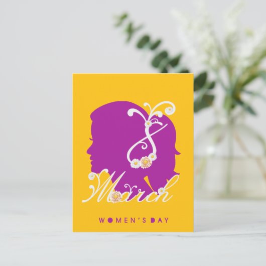 Internationaler Frauentag 8. März 2025 Postkarte (Stehend Vorderseite)